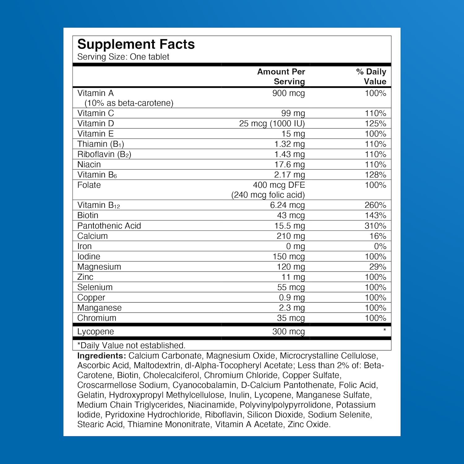 One A Day Men’s Multivitamin – Complete Daily Nutritional Support